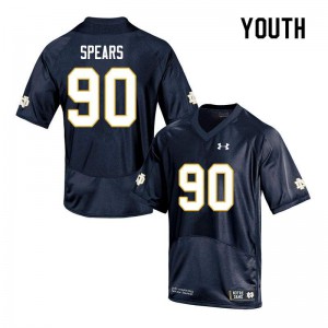 #90 Hunter Spears Irish Youth Game Official Jerseys Navy