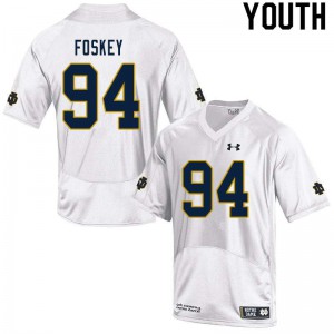 #94 Isaiah Foskey Notre Dame Fighting Irish Youth Game NCAA Jerseys White