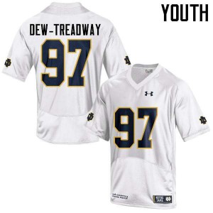 #97 Micah Dew-Treadway Notre Dame Youth Game University Jersey White